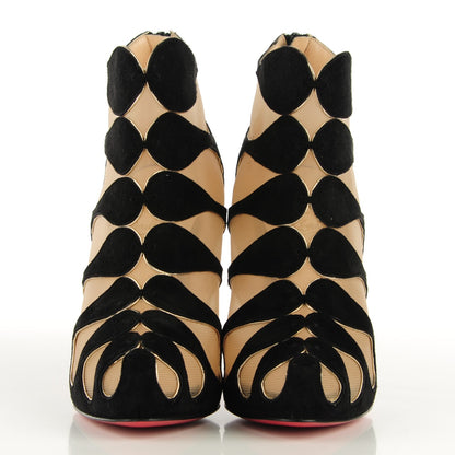 Christian Louboutin Suede Circus Cutout Booties 38.5 Black 2 of 7