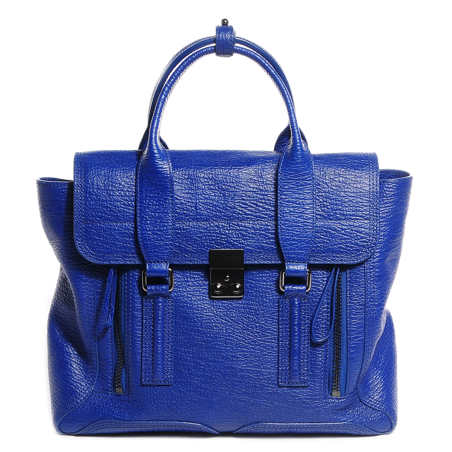 3.1 Phillip Lim 3.1 Leather Medium Pashli Satchel Cobalt Blue 1 of 12
