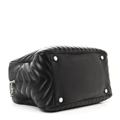 Saint Laurent Lambskin Mixed Matelasse Joan Bowling Bag Black 4 of 12