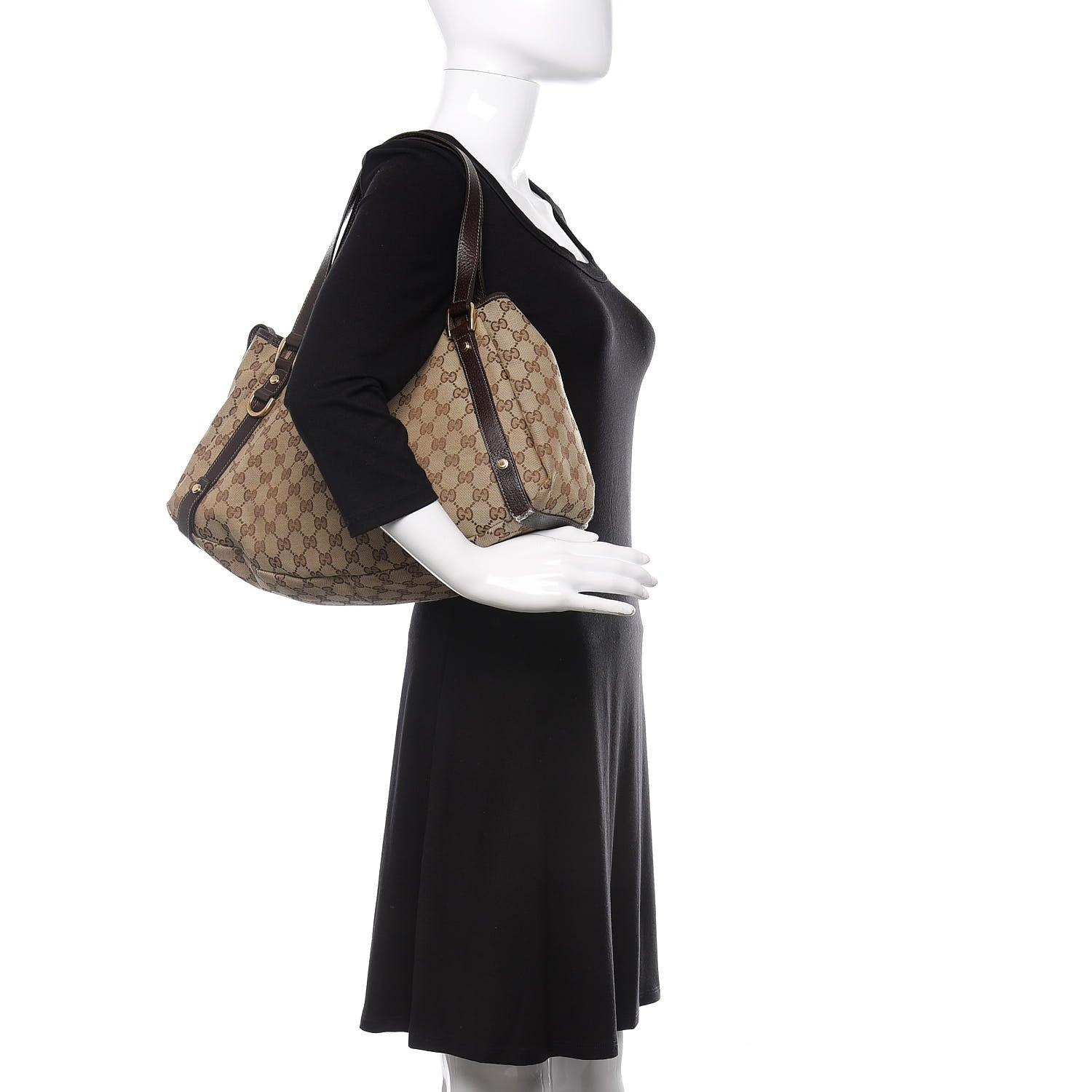Gucci Monogram Medium Abbey Shoulder Bag Dark Brown 3 of 11