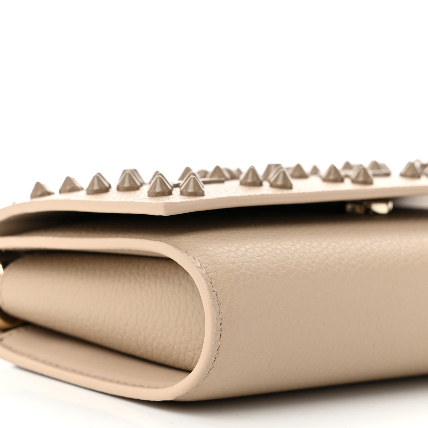 Christian Louboutin Calfskin Spikes Loubinthesky Paloma Clutch Saharienne 9 of 11