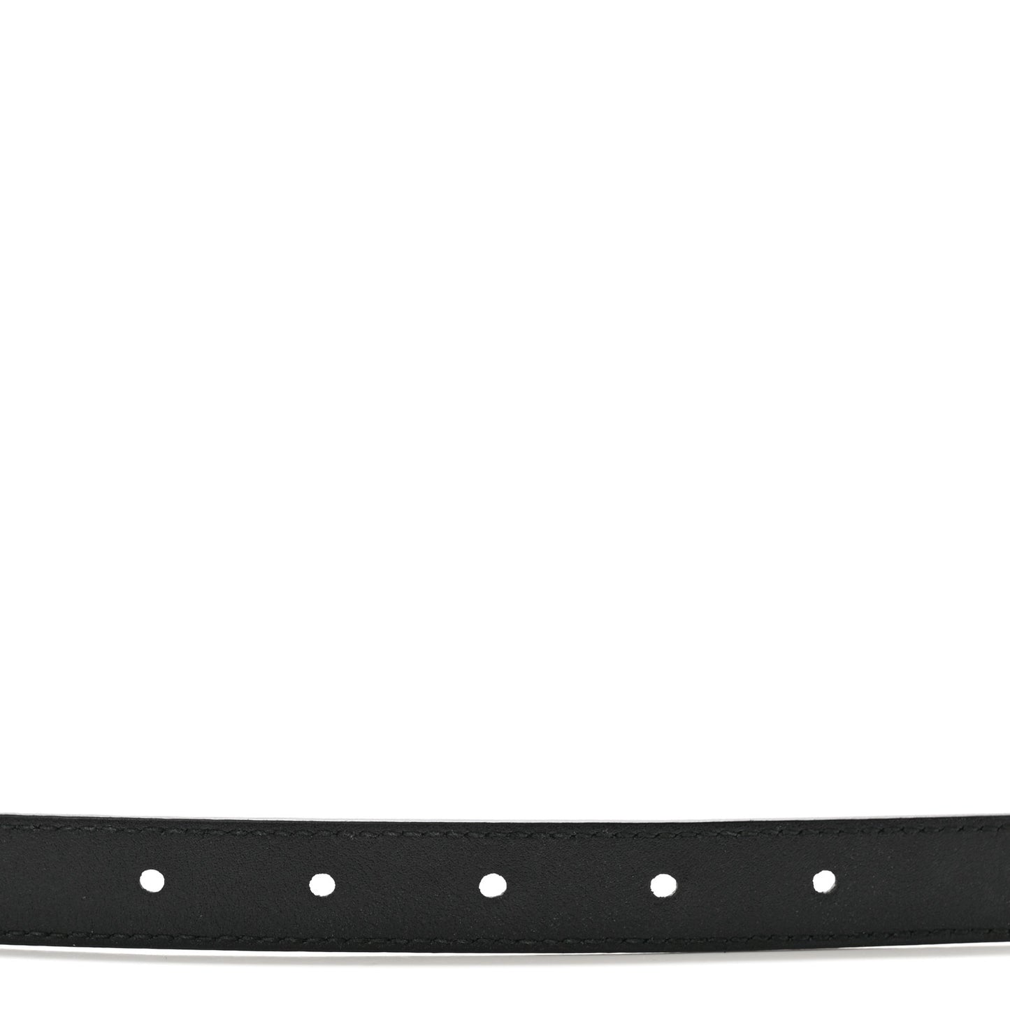 Calfskin Pearl Double G 20mm Belt 75 30 Black Cream