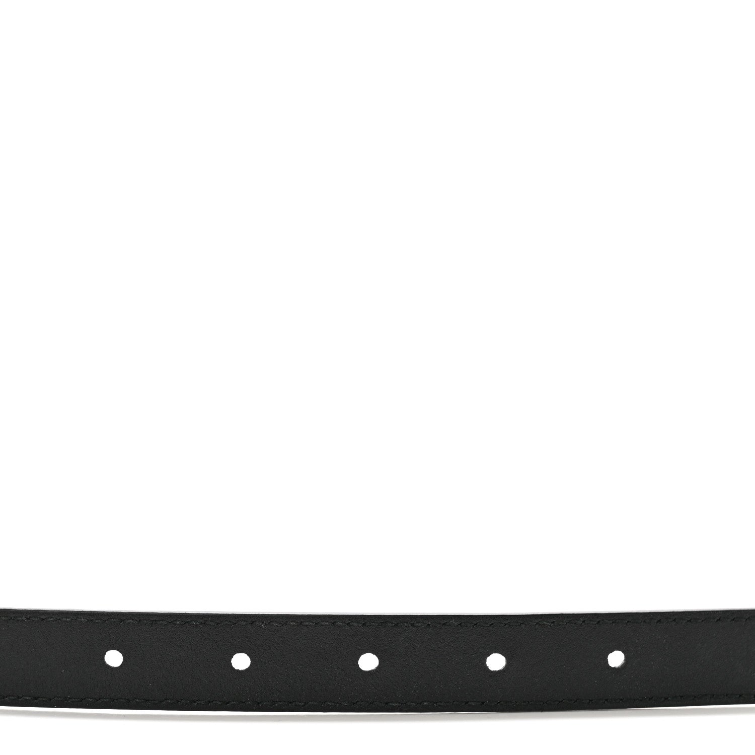 Gucci Calfskin Pearl Double G 20mm Belt 75 30 Black Cream 5 of 6