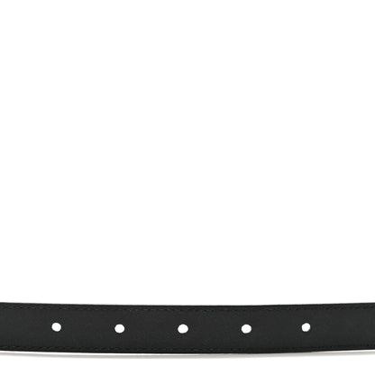 Gucci Calfskin Pearl Double G 20mm Belt 75 30 Black Cream 5 of 6