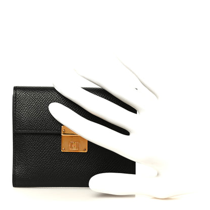 Hermes Epsom Clic Mini Card Holder Black 2 of 10