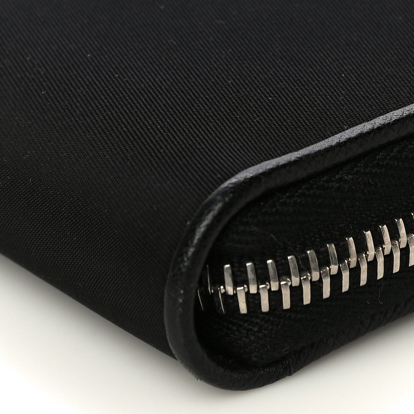 Tessuto Nylon Zip Around Wallet Black