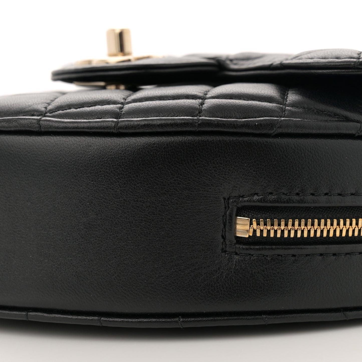 Lambskin Quilted CC In Love Heart Bag Black