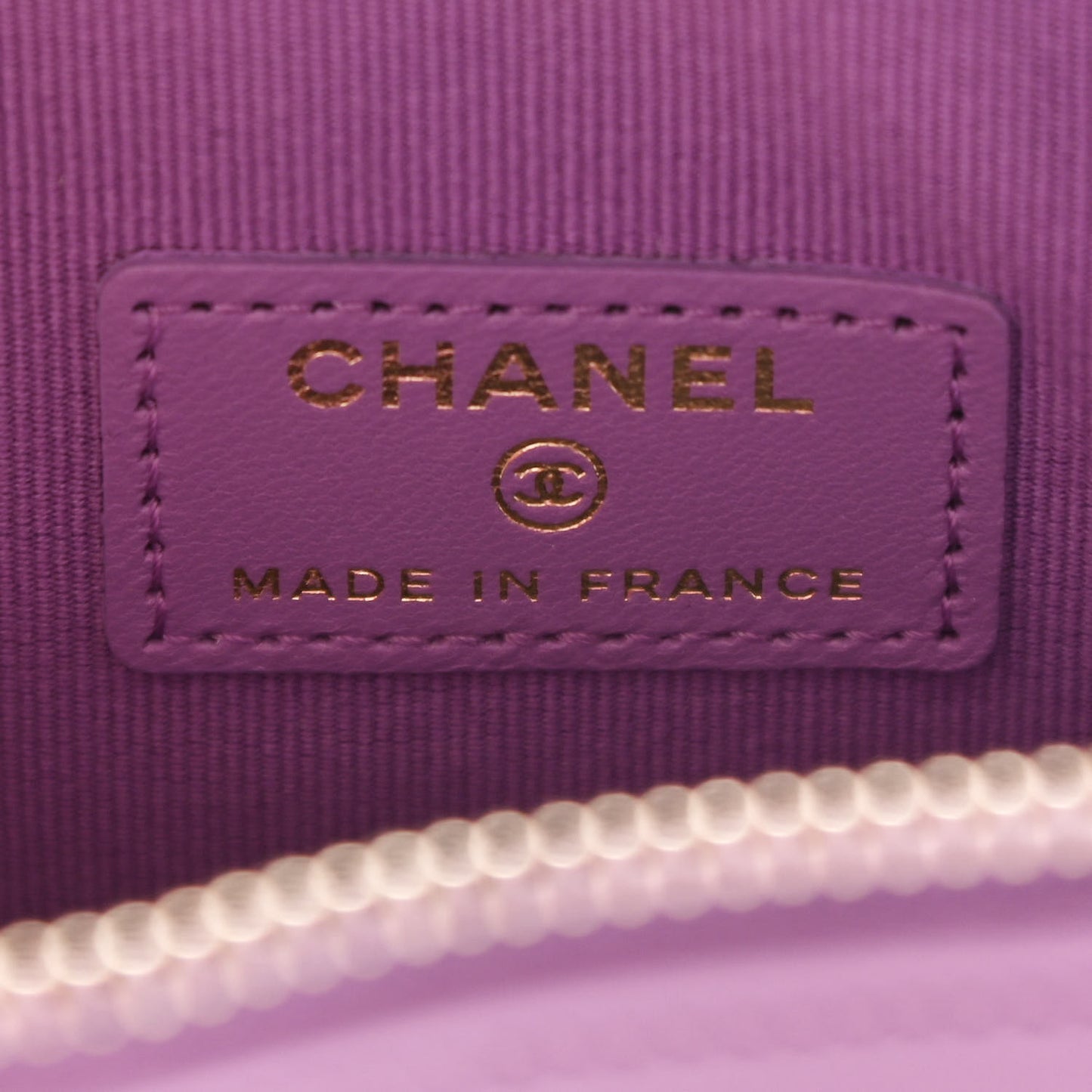 Lambskin Quilted CC In Love Heart Clutch With Chain Purple