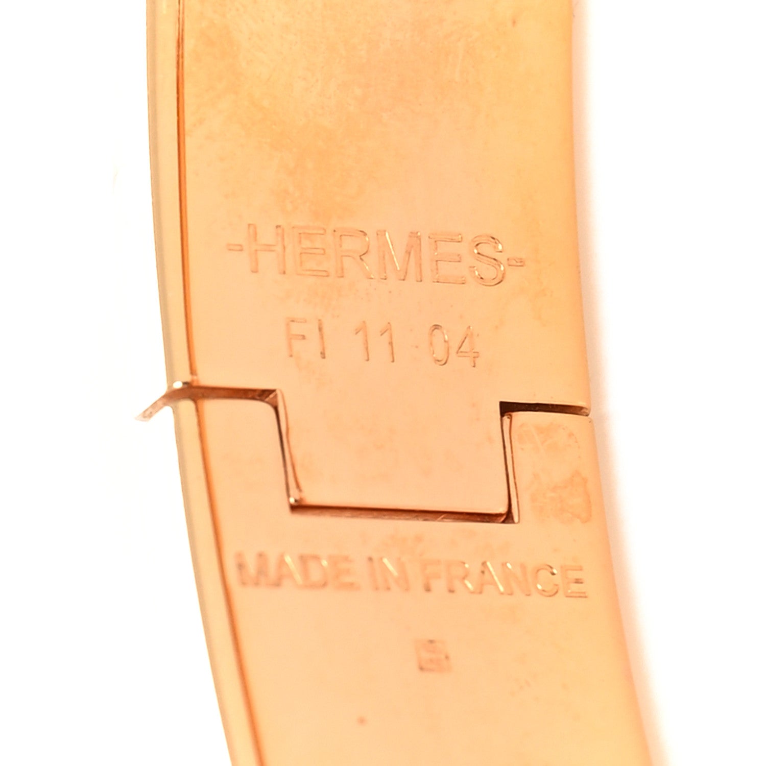 Hermes Enamel Narrow Clic Clac H Bracelet PM Rose Saumon 5 of 5