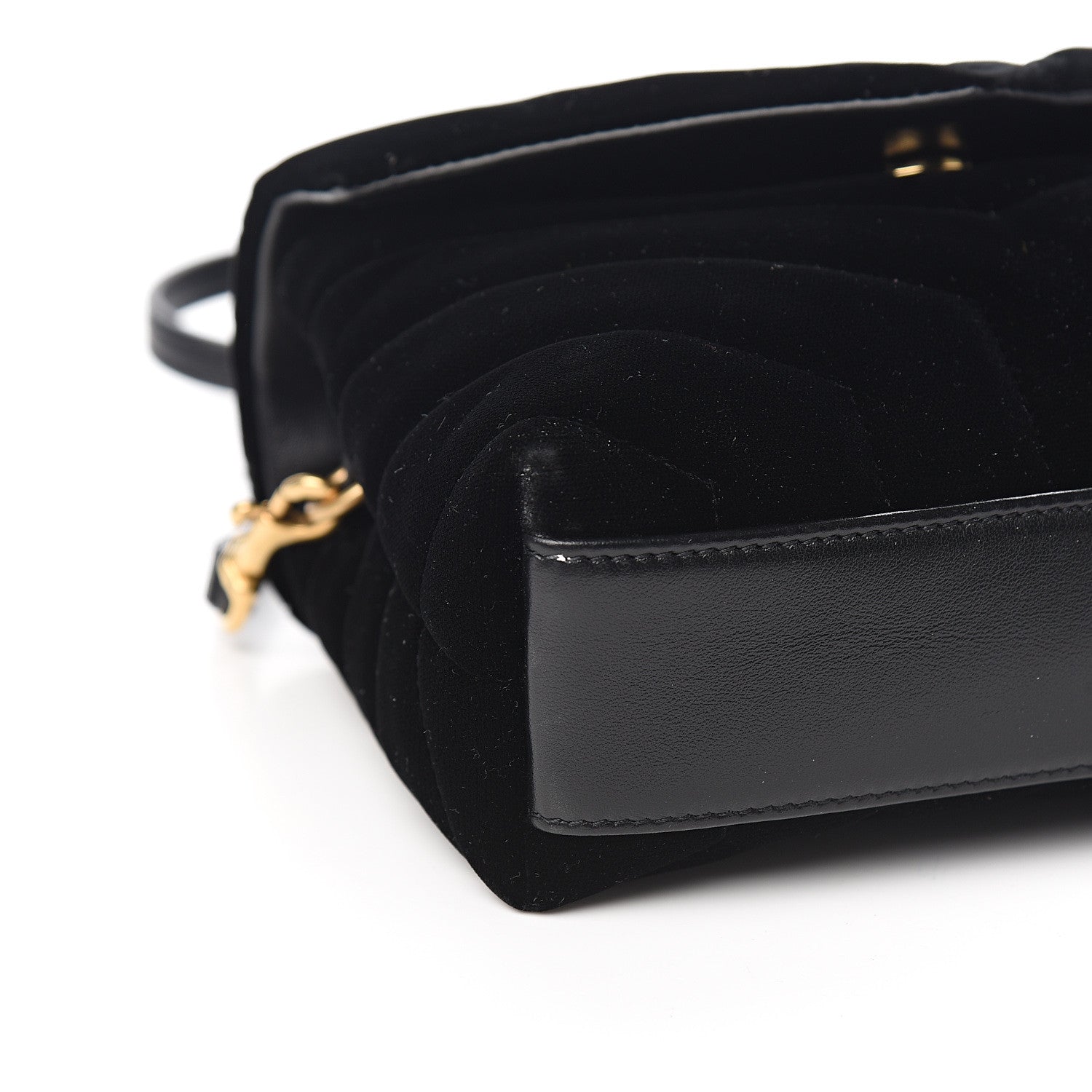 Saint Laurent Velvet Y Quilted Monogram Toy Loulou Chain Satchel French Black 7 of 10