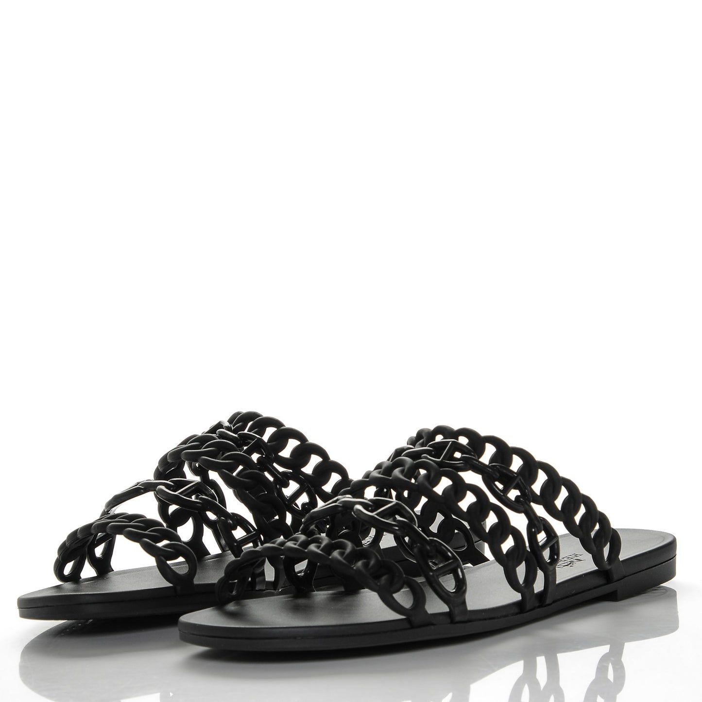 Rubber Chaine d'Ancre Nude Sandals 35 Black