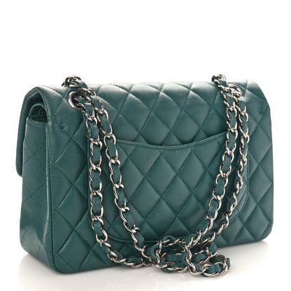 Chanel Caviar Quilted Small Double Flap Green 2 of 10