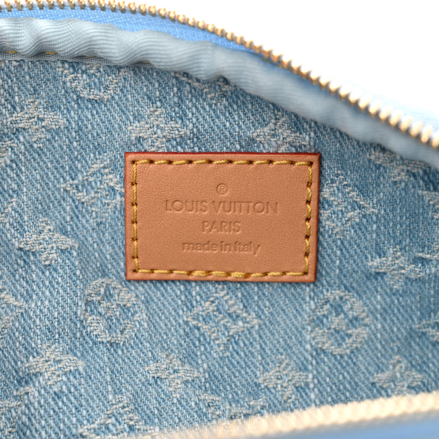 Louis Vuitton Monogram Denim Mini Bumbag Sky Blue 6 of 9