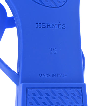 Hermes Rubber Womens Egerie Sandals 39 Bleu Outremer 8 of 9