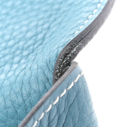 Hermes Taurillon Clemence Shoulder Kelly 42 Blue Jean 12 of 12