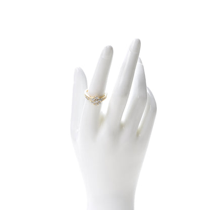 Van Cleef & Arpels 18K Yellow Gold Diamond Fleurette One-Row Ring 54 7 2 of 6