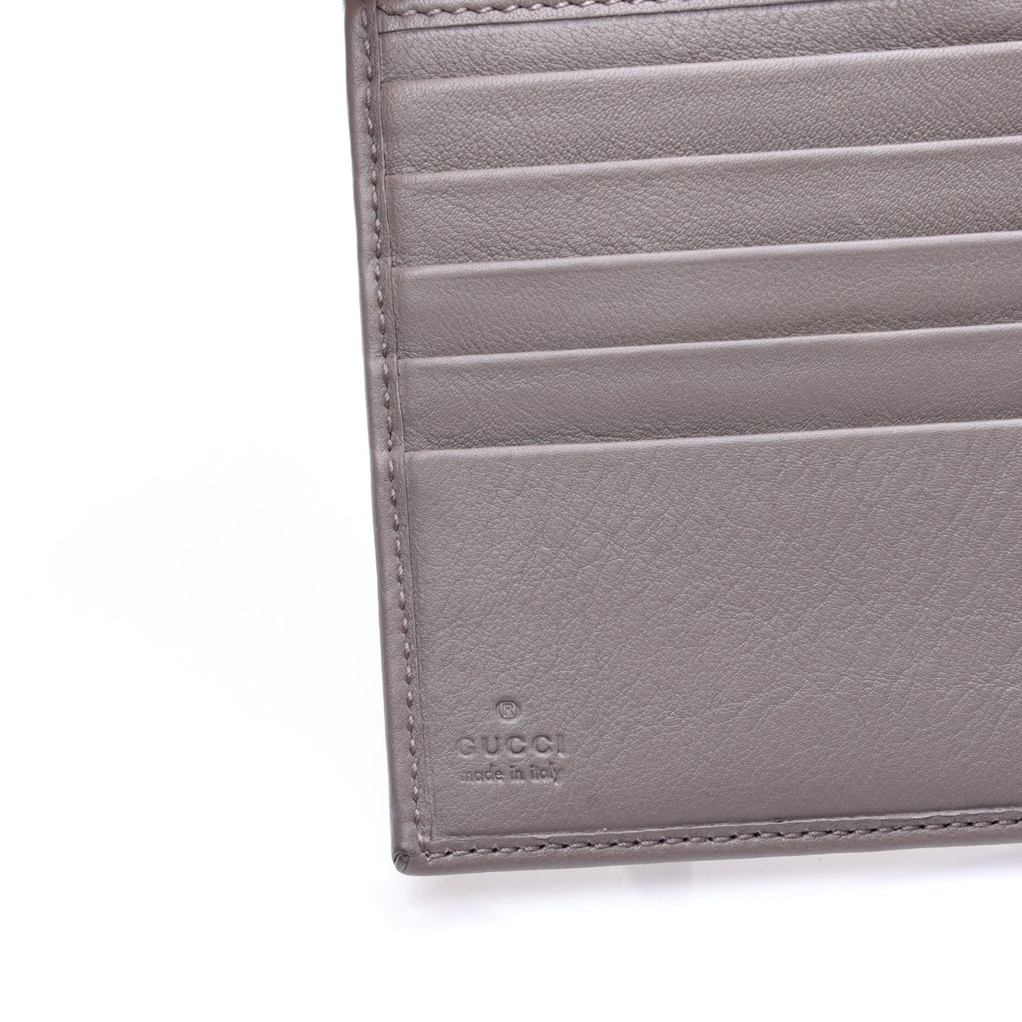 Guccissima French Flap Wallet Grey