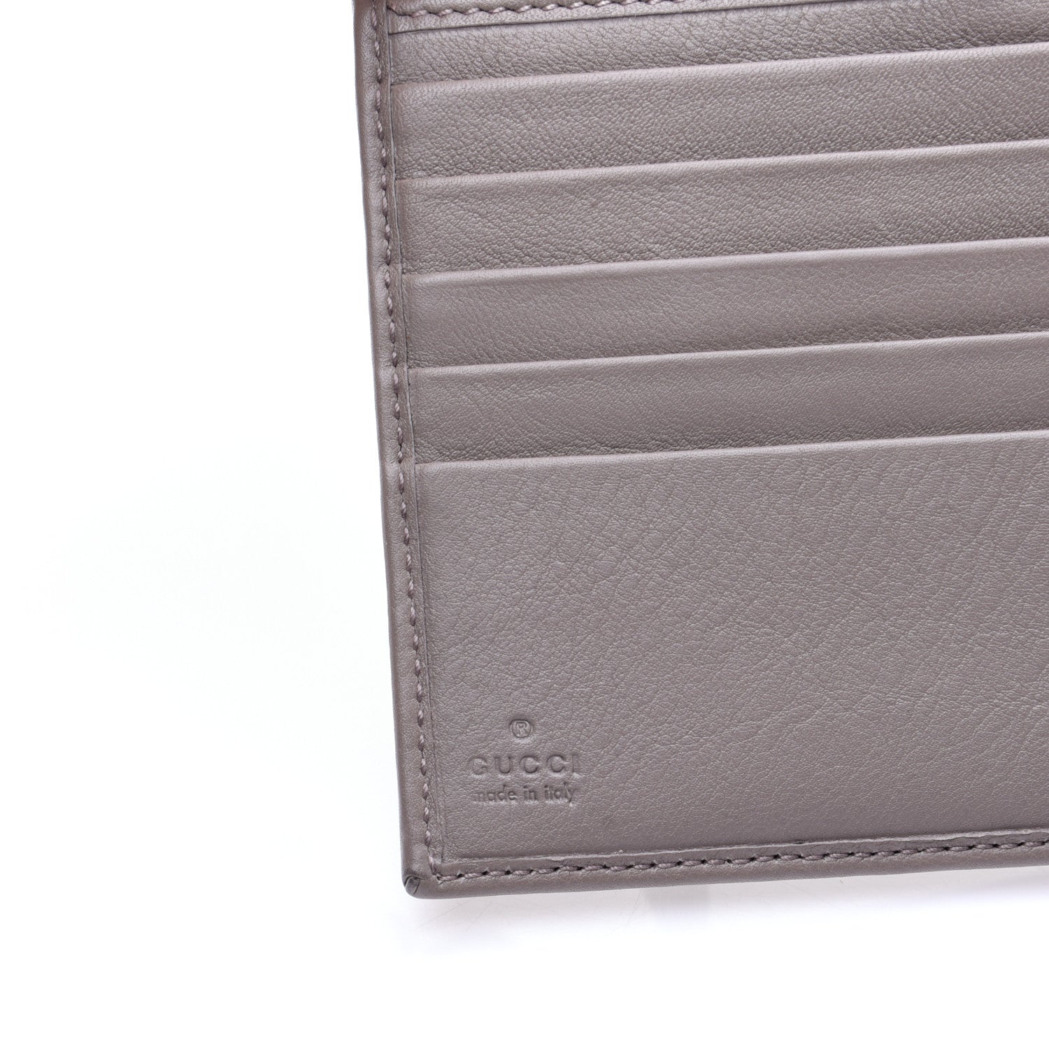 Gucci Guccissima French Flap Wallet Grey 8 of 10