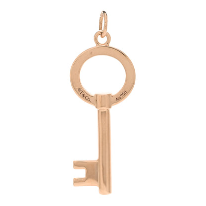 Tiffany 18K Rose Gold Modern Keys Open Round Key Pendant 3 of 4