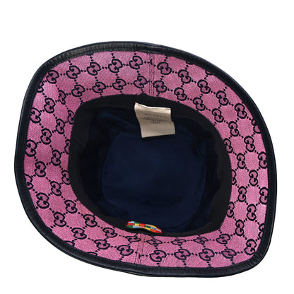 Gucci Monogram Multicolor New Sakai Calfskin Bob Malibu Bucket Hat M Parma Violet Blue 4 of 6