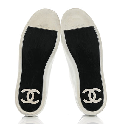 Chanel Calfskin Womens CC Sneakers 37 Black White 5 of 18