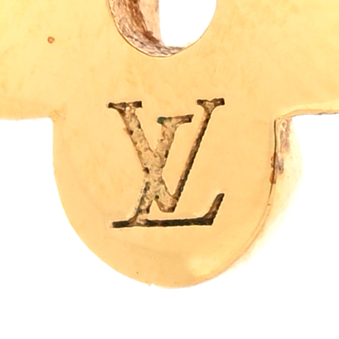 Louis Vuitton Brass Blooming Earrings Gold 4 of 4