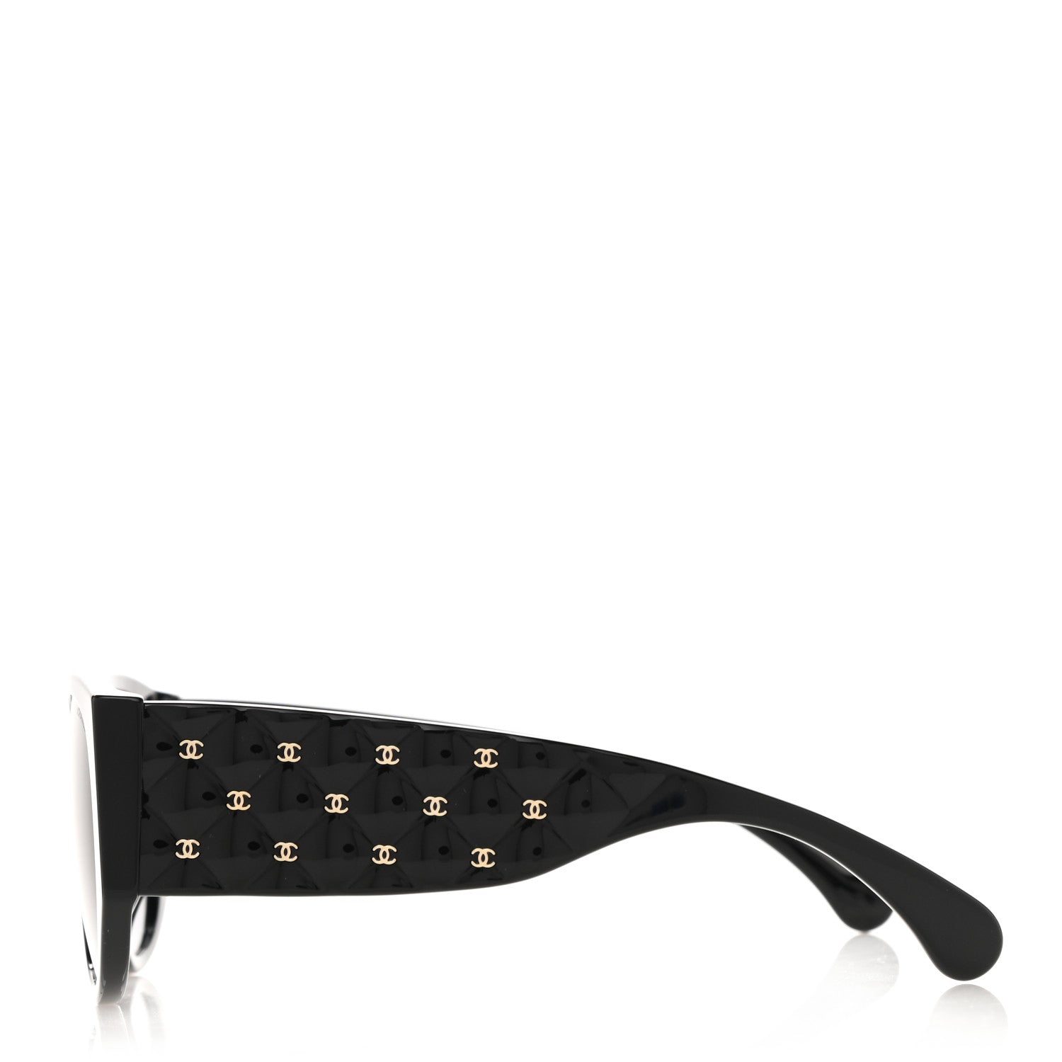 Chanel Acetate Quilted CC Pilot Sunglasses 71465 Black 5 of 8