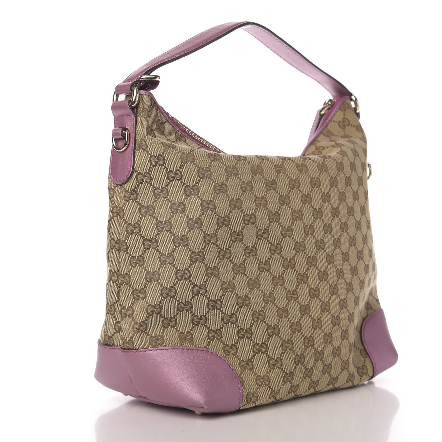 Monogram Medium Heart Bit Charm Hobo Pink