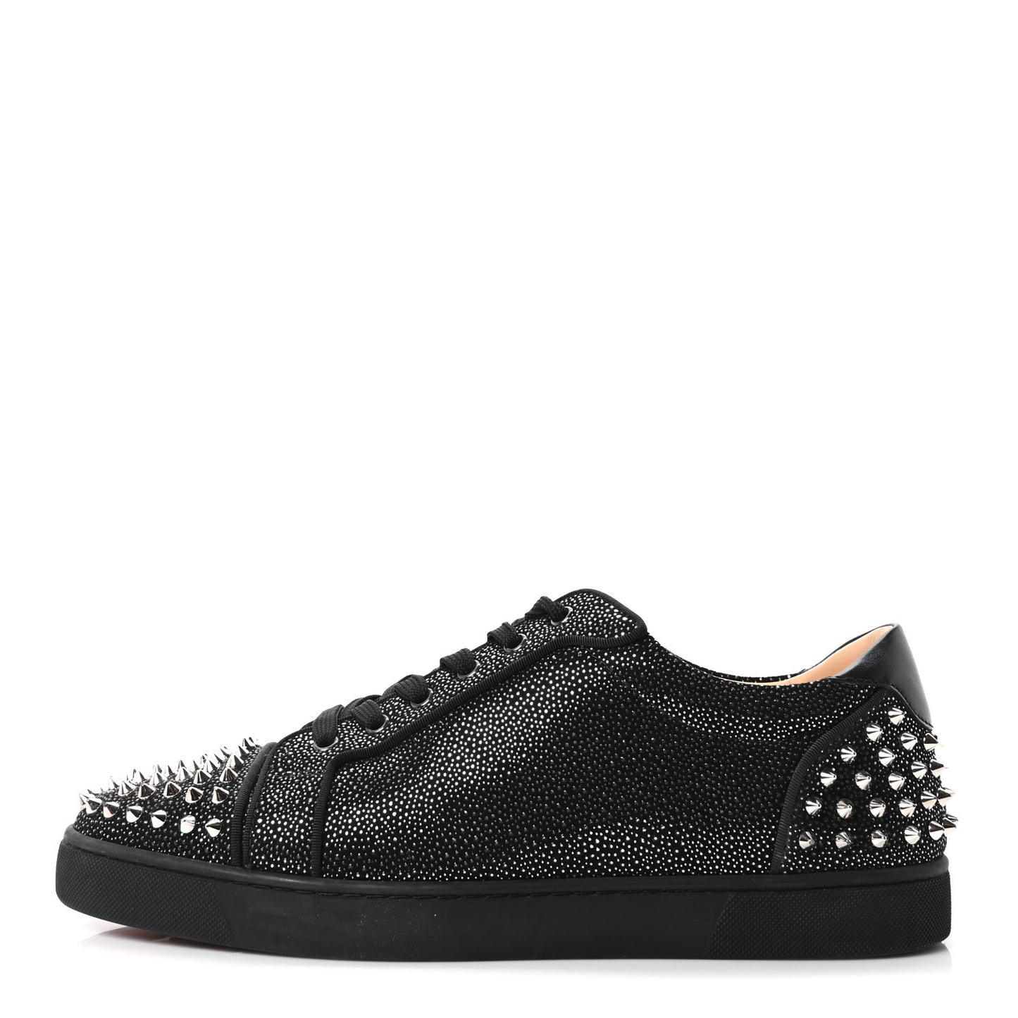 Calfskin Mens Louis Junior Spikes Orlato Flat Sneakers 45.5 Black Version Multi