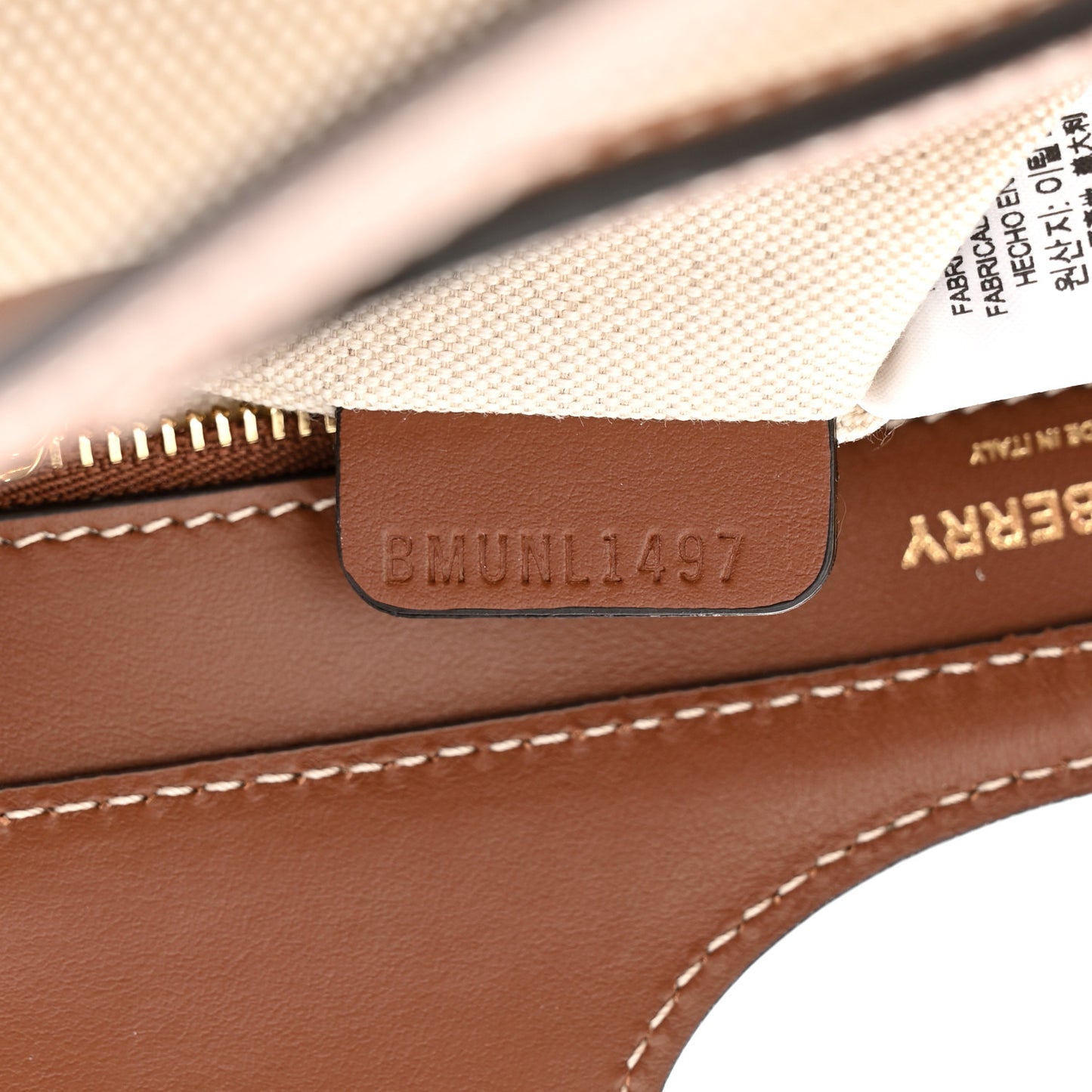 Canvas Smooth Calfskin Two Tone Mini Pocket Bag Natural Malt Brown