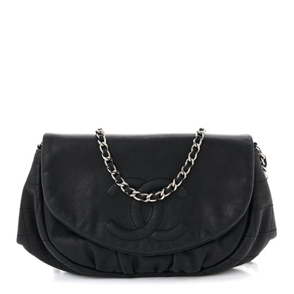 Chanel Lambskin Half Moon Wallet On Chain WOC Black 1 of 11