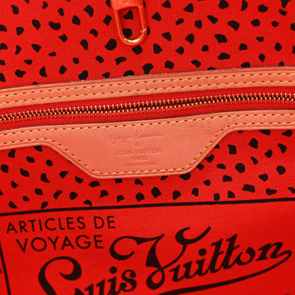 Louis Vuitton Monogram Kusama Waves Neverfull MM Red 6 of 10