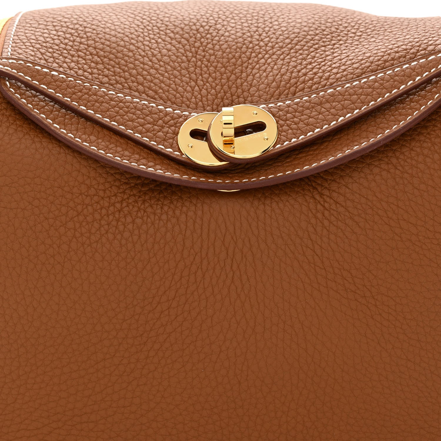 Hermes Taurillon Clemence Lindy 26 Gold 8 of 11