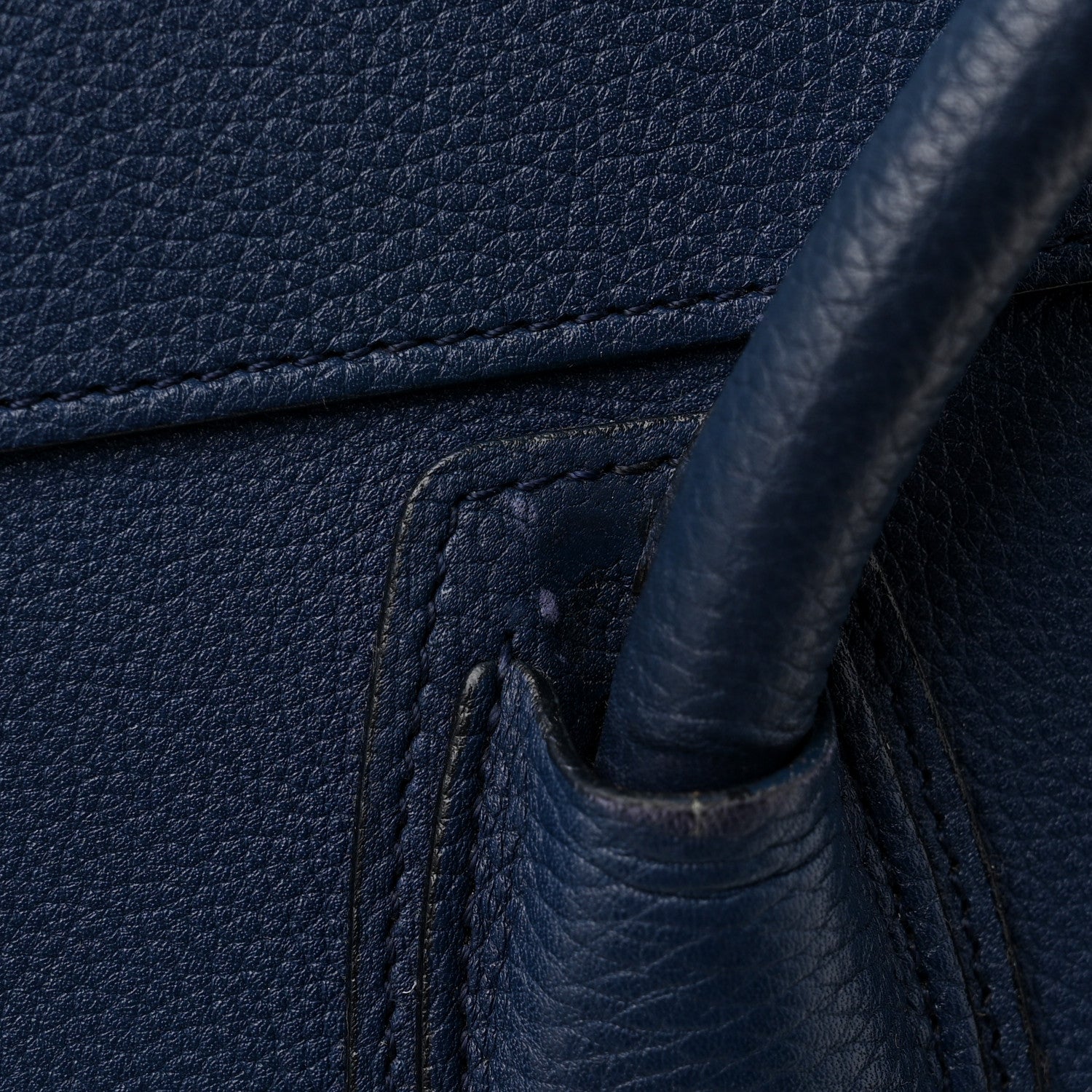 Celine Drummed Calfskin Micro Luggage Marine 13 of 14