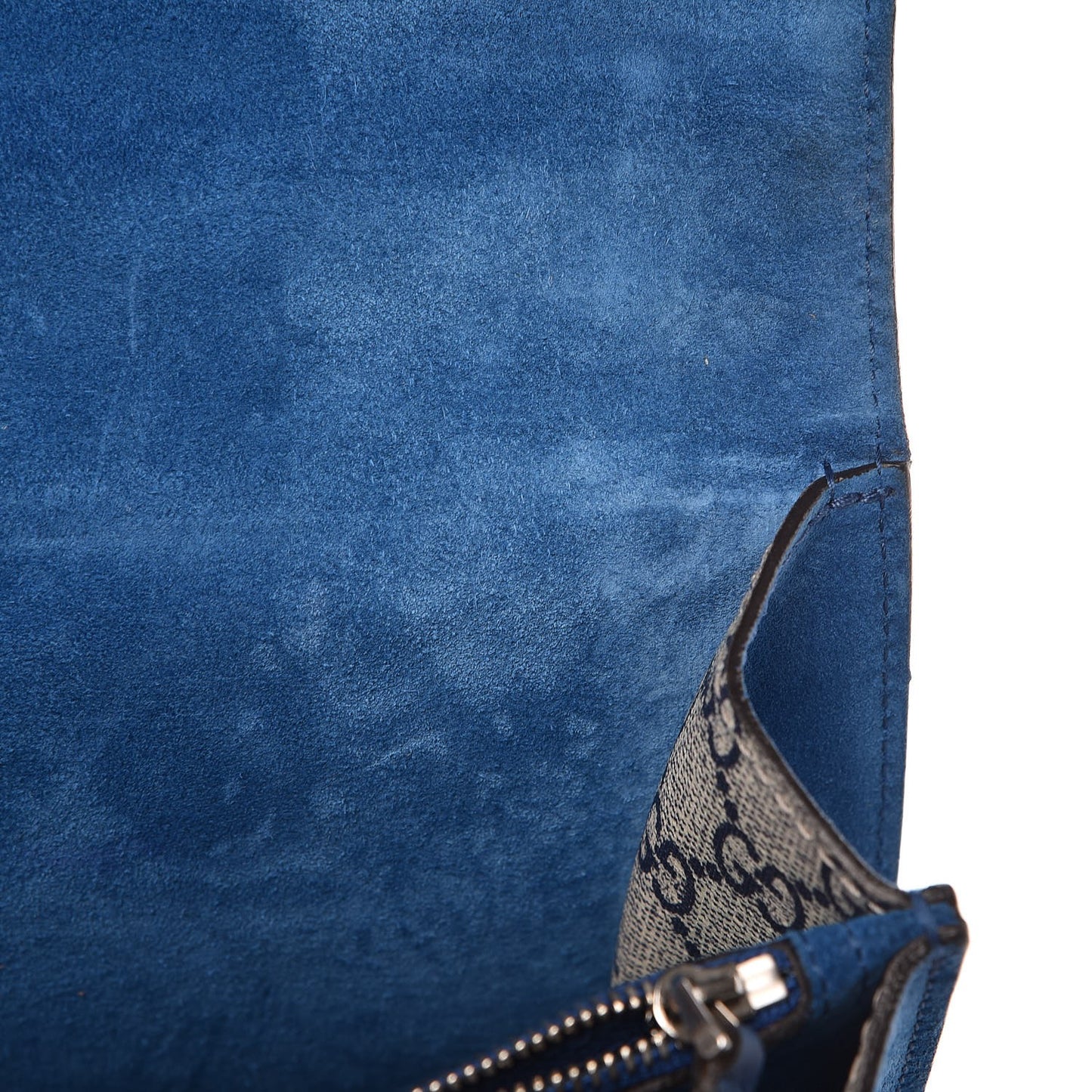 GG Supreme Monogram Blooms Medium Dionysus Shoulder Bag Beige Navy Vintage Blue