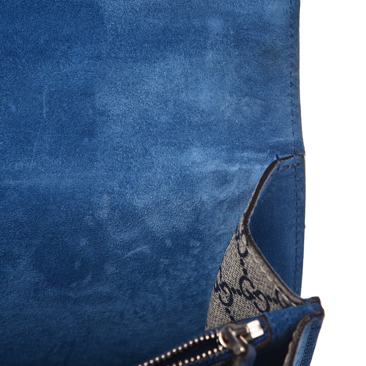 Gucci GG Supreme Monogram Blooms Medium Dionysus Shoulder Bag Beige Navy Vintage Blue 8 of 15