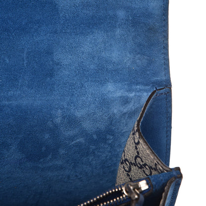 Gucci GG Supreme Monogram Blooms Medium Dionysus Shoulder Bag Beige Navy Vintage Blue 8 of 15