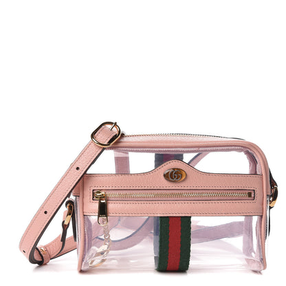 Gucci Vinyl Web Mini Ophidia Transparent Shoulder Bag Perfect Pink 1 of 10
