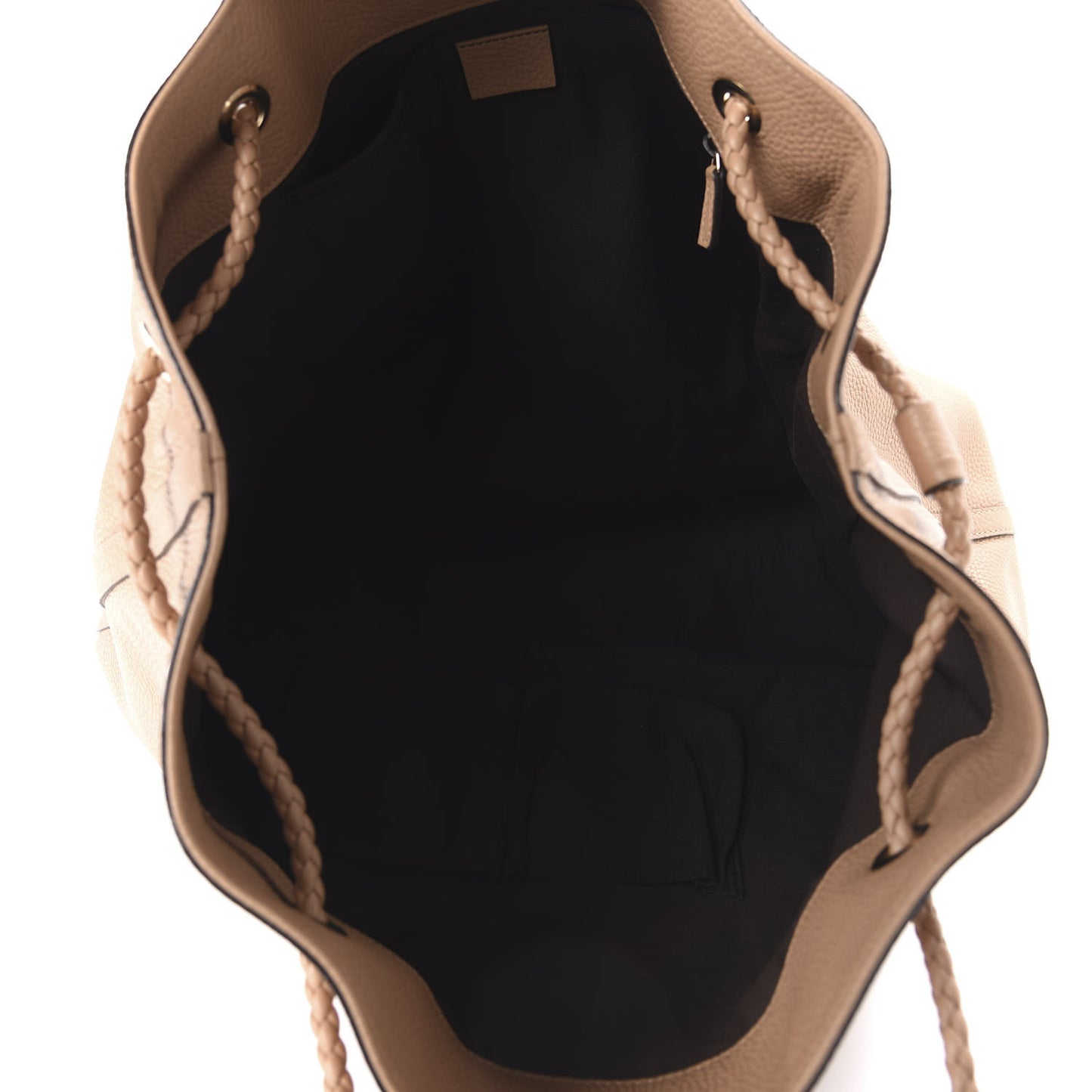 Calfskin Large Gifford Braided Handle Tote Rose Beige
