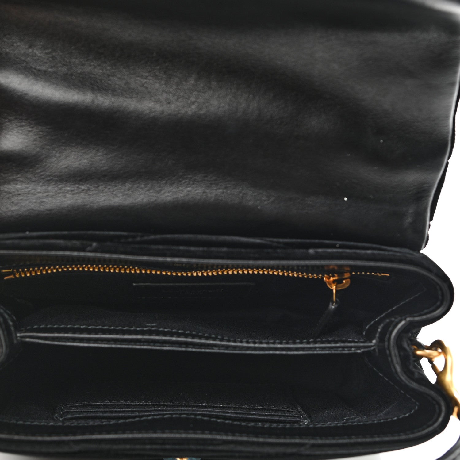 Saint Laurent Velvet Y Quilted Monogram Toy Loulou Chain Satchel French Black 5 of 12