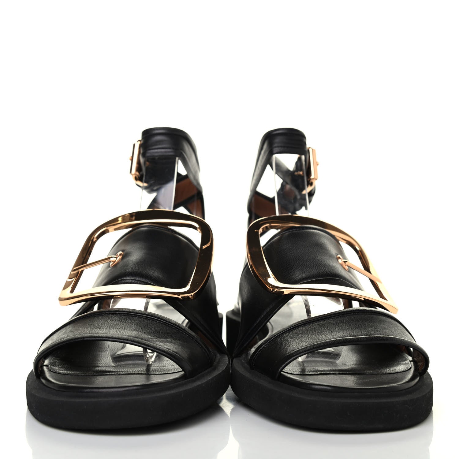 Givenchy Nappa Buckle-Strap Sandals 35 Black 2 of 4