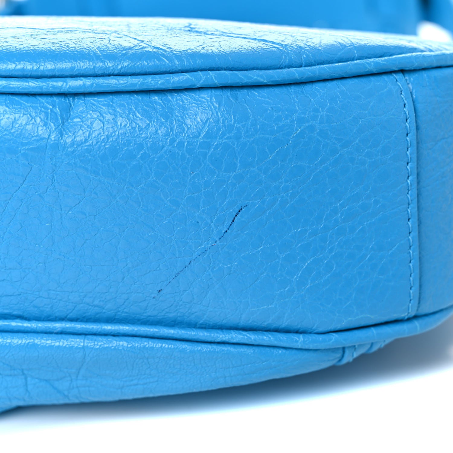 Balenciaga Agneau Arena Le Cagole Shoulder Bag XS Cyan 13 of 14