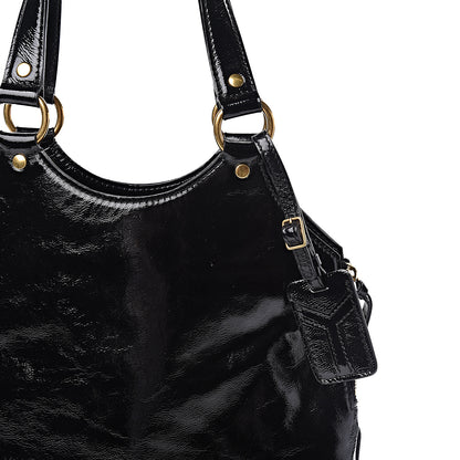 Saint Laurent Patent Tribute Tote Black 10 of 10