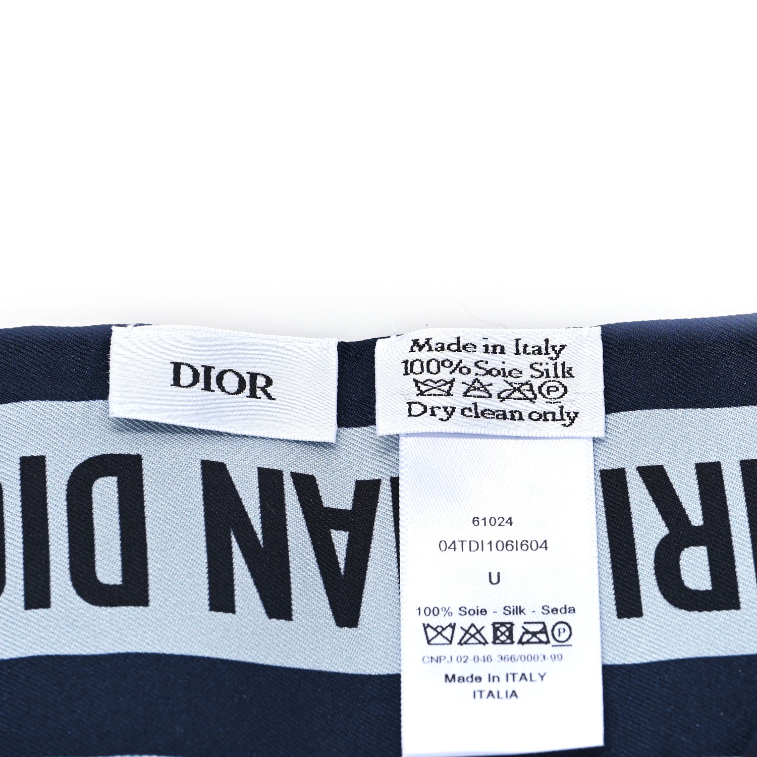 Christian Dior Silk Tie Dye Mitzah Scarf Blue Multicolor 3 of 4