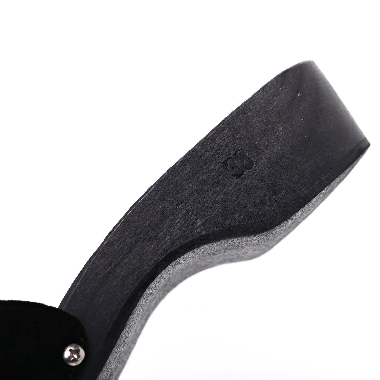 Chanel Suede CC Buckle Clogs 38 Black 11 of 16