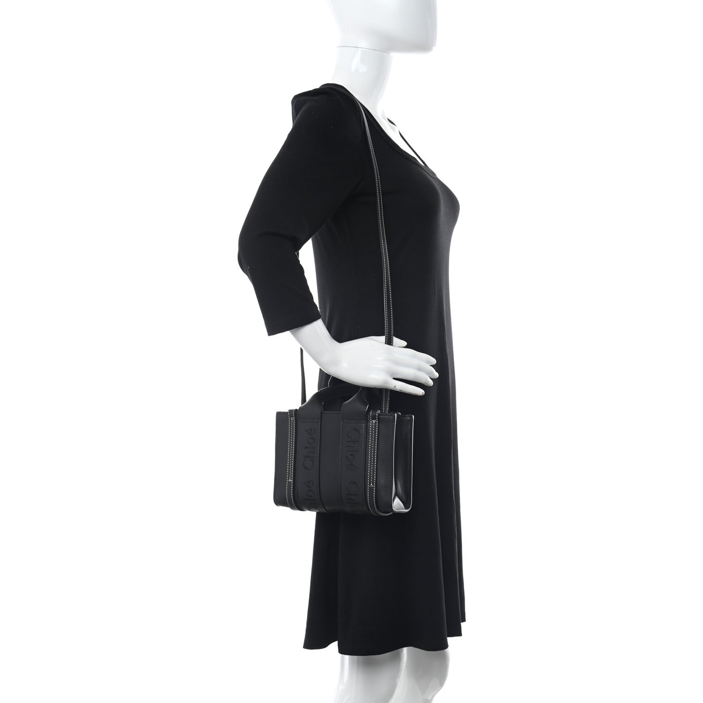 Calfskin Mini Woody Tote Black
