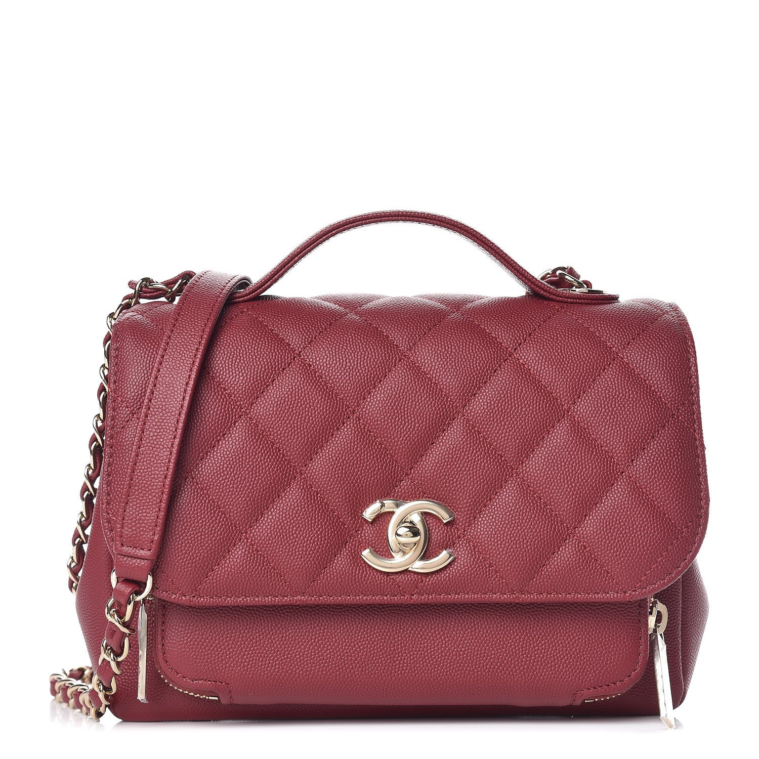 Chanel Caviar Quilted Medium Business Affinity Flap Burgundy 1 of 10