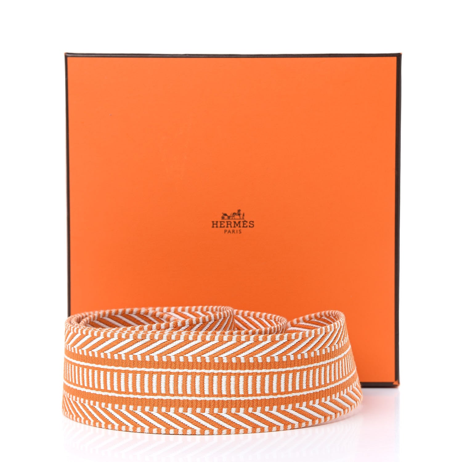 Hermes Toile Swift 50mm Sangle Cavale Shoulder Strap Ecru Abricot 6 of 6