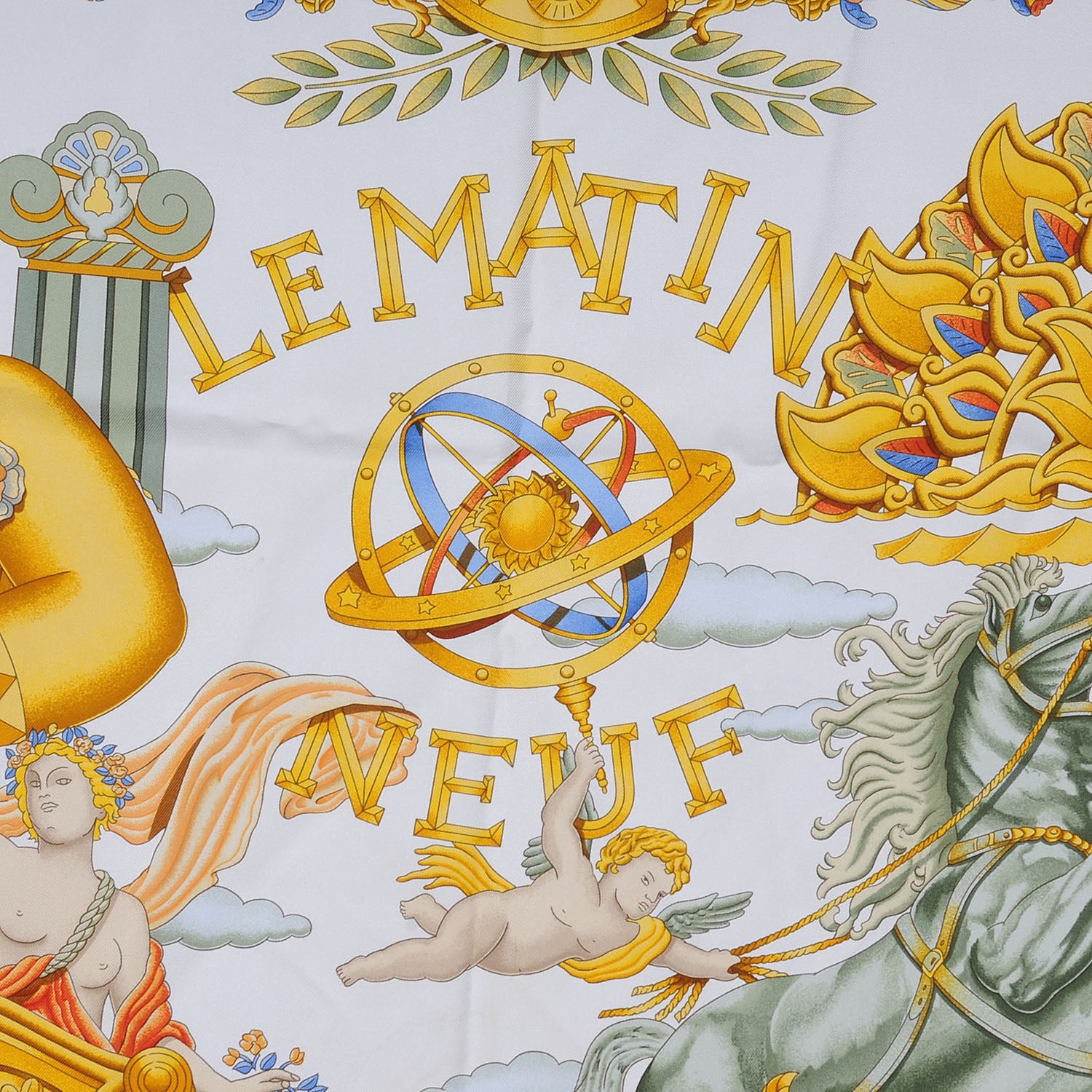 Hermes Silk Le Matin Neuf Scarf 90 5 of 8