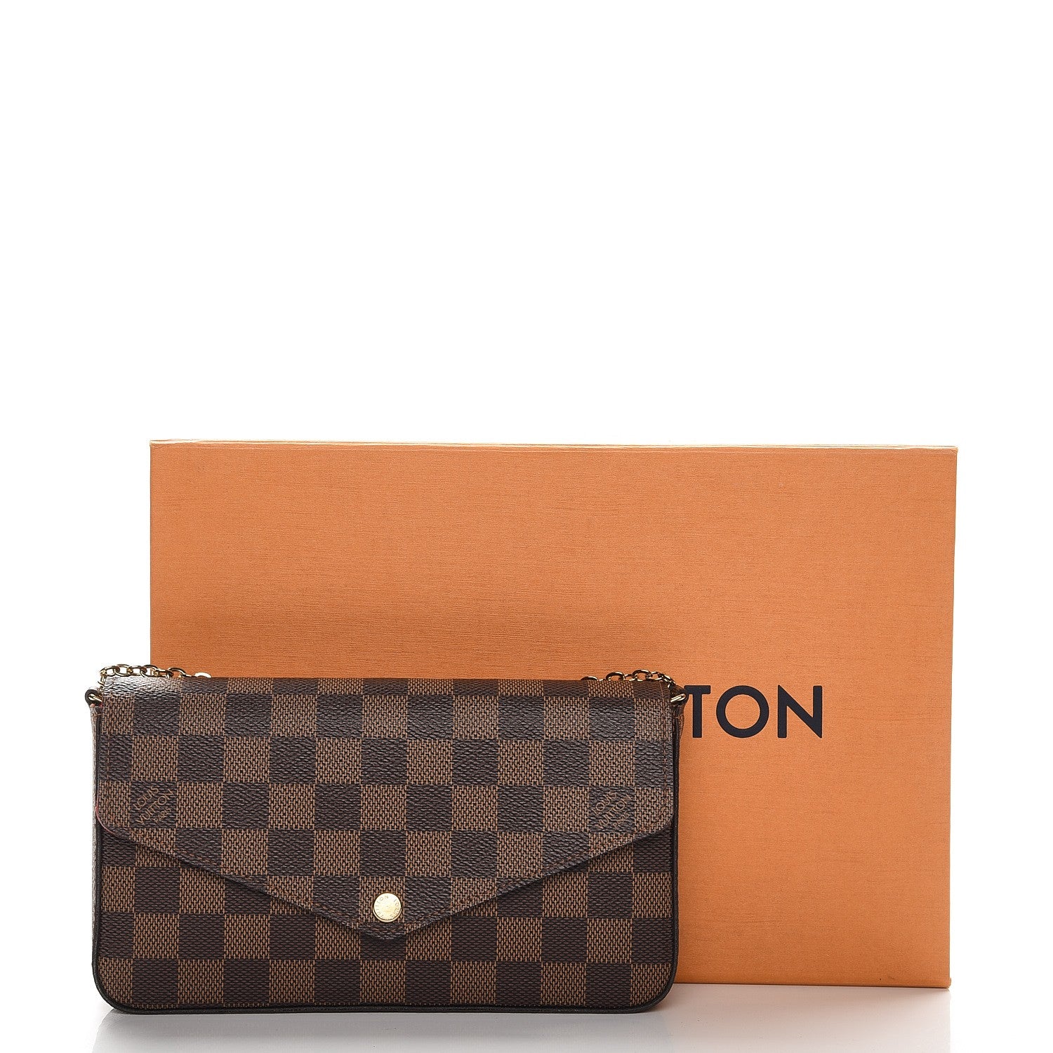 Louis Vuitton Damier Ebene Pochette Felicie Chain Wallet 9 of 9